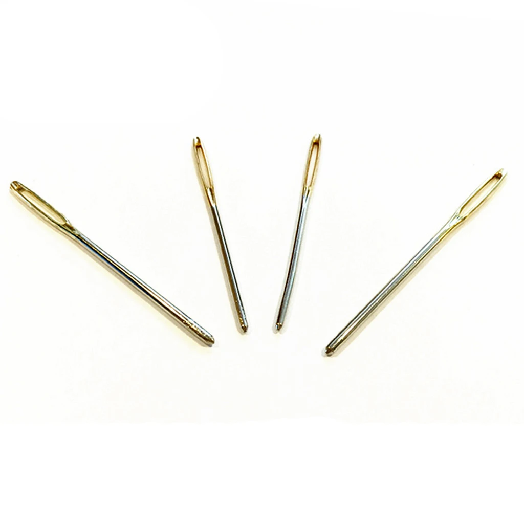 Big Eye Needles Blunt Gold 6cm 7cm Long Large Hole NOT Sharp Sewing Kniting Embroidery Tool Hand DIY Needlework, 2 Pieces