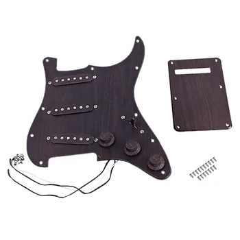 

1 Set Guitar Pickguard SSS Prime Sturdy Prewired-Loaded PVC Durable Scratch Plate Back Plate Pickguard Rear Cover for Guitar Bas