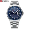 Top Brand CURREN Luxury Quartz Watches for Men Wrist Watch Classic Silver Stainless Steel Strap Men's Watch Waterproof 30M ► Photo 2/6