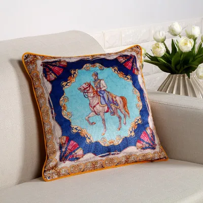 Домашний декоративный бросок 45x45 см наволочка Зара* женские Cojines Decorativos Para Sof Бархатная подушка Uxury наволочки с принтом - Цвет: 7