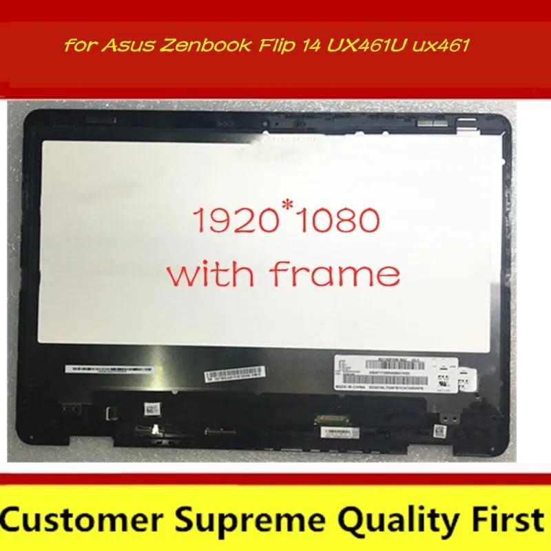 Бесплатная доставка с рамкой 14 ''для ASUS ZenBook Flip UX461U ux461ux461ua ЖК дисплей сенсорным
