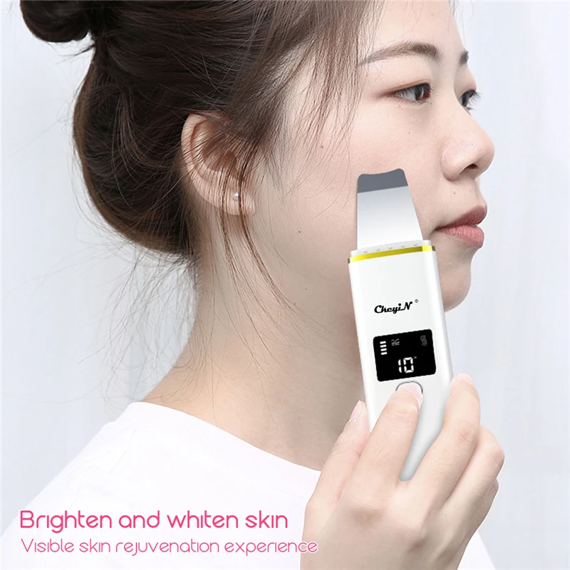 

4 Modes Ultrasonic Facial Scrubber Facial Cleansing Device Skin Peeling Machine Face Pore Cleanser Vibration Skin Scrubber 35