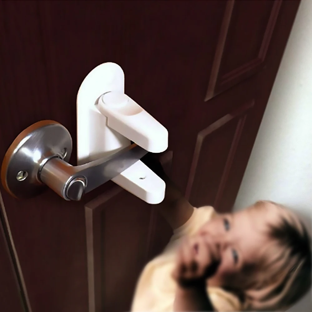 Safety Tools And Door Lever Lock Handles Child Adhesive Proof Doors