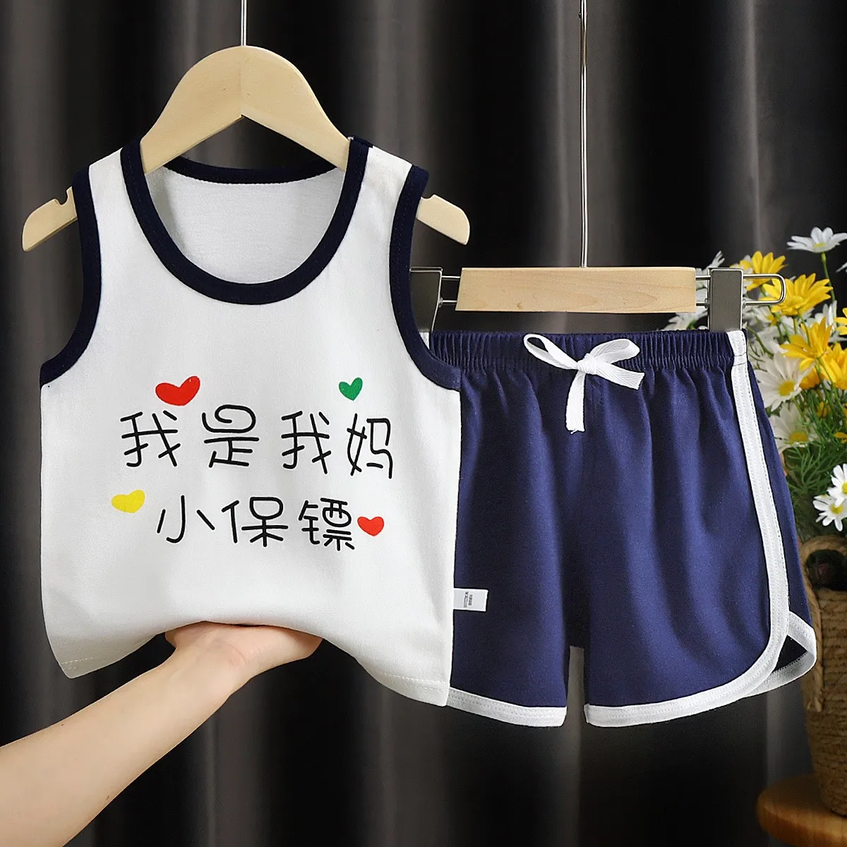 Kids Clothing Set 2pcs/set New Summer Baby Boys Girls Clothes Suit Children Sleeveless T Shirt Shorts Toddler Casual Clothing Set Kids Tracksuits