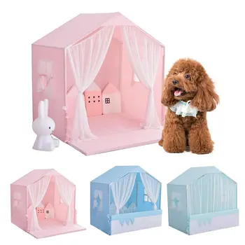 

Dog Kennel Teddy Small Dog Cat Pet Princess Bed Pet Tent Nest Four Seasons Universal Removable and Washable Tents