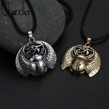 

Chandler Gothic Rock Scarab Necklace Eye Of Horus Egyptian Beetle Wadjet Ancient Amulet Protection Symbolic Viking Jewelry