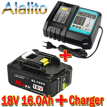 

18V 16Ah Rechargeable Battery 16000mah LiIon Battery Replacement Power Tool Battery for MAKITA BL1880 BL1860 BL1830+ Charger