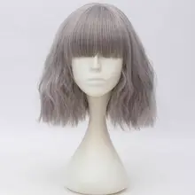 Косплей микс 30 см вечерние Лолита короткие кудрявые пушистые челки Милые термостойкие косплей синтетический парик+ Кепка