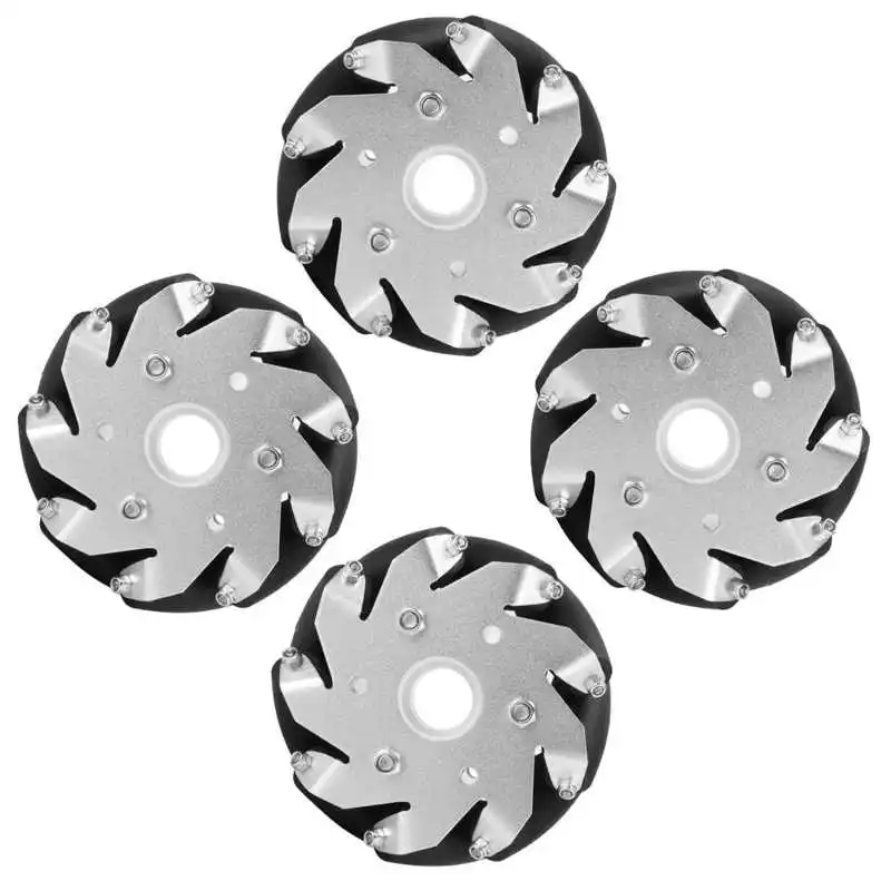 RC Car Accessory 100mm Durable Steel Mecanum Wheels Set Left Right for Robot 14162 Wheel |