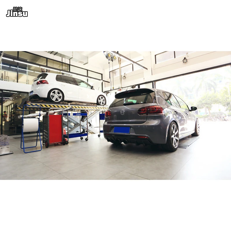 Передний бампер Golf 6 FRP черный матовый Праймер передний комплект для VW MK6 R20 2009 2013