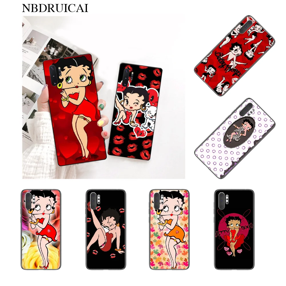 NBDRUICAI Betty Boop Sexy DIY Printing Phone Case cover Shell for Samsung Note 3 4 5 7 8 9 10 pro M10 20 30 | Мобильные телефоны и