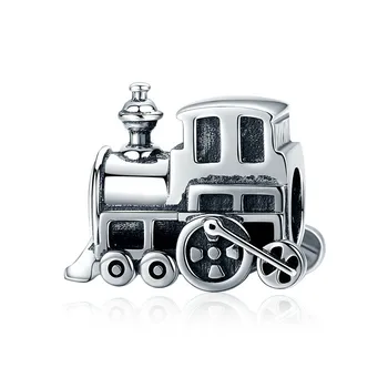 

Qikaola 100% Real 925 Sterling Silver Vintage Locomotive Train Car Charm fit Women Charm Bracelet DIY Jewelry Making CMC507