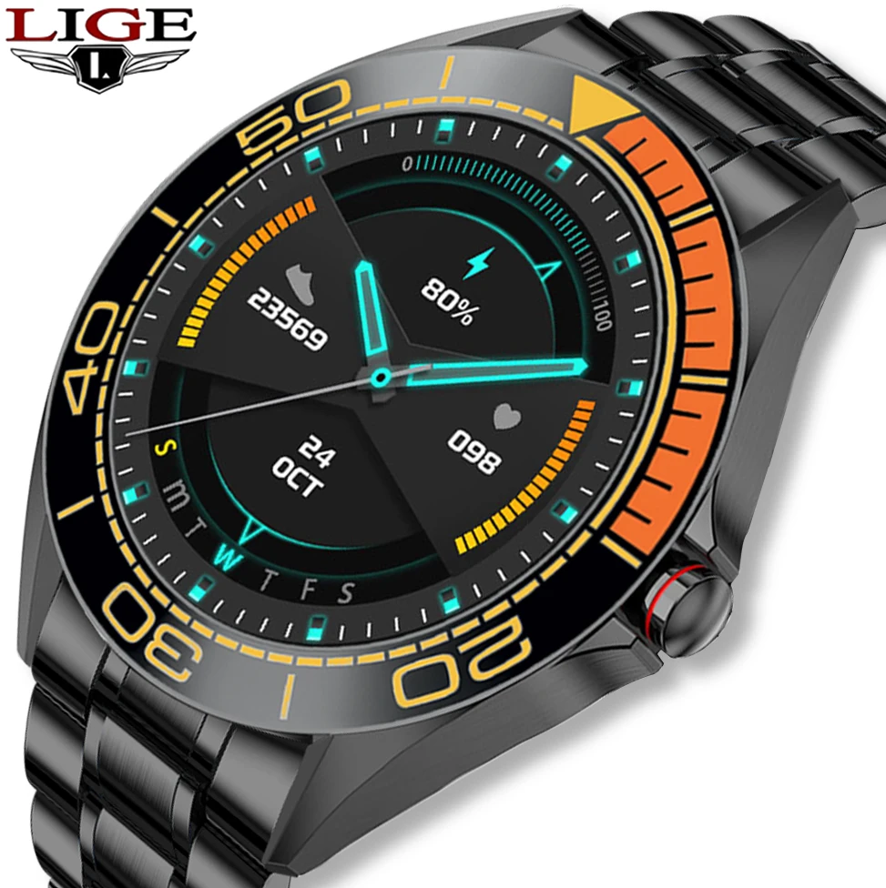 

2020 New Smart watch Men full circle Full touch Screen heart rate blood pressure sleep Monitoring IP67 waterproof Sports watch