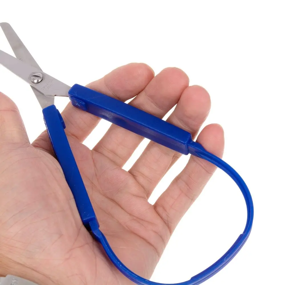 Loop Scissors Grip Loop Handle Self-Opening Adaptive Cutting for Children