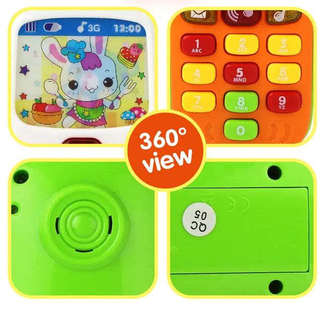 Celular educacional, interface simples recarregável USB para crianças  brinquedo celular, plástico para educação infantil : :  Brinquedos e Jogos