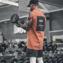 Мужской спортивный жилет для занятий фитнесом, бега и тренировок, эластичный Повседневный Быстросохнущий жилет из чистого хлопка, впитывающий пот