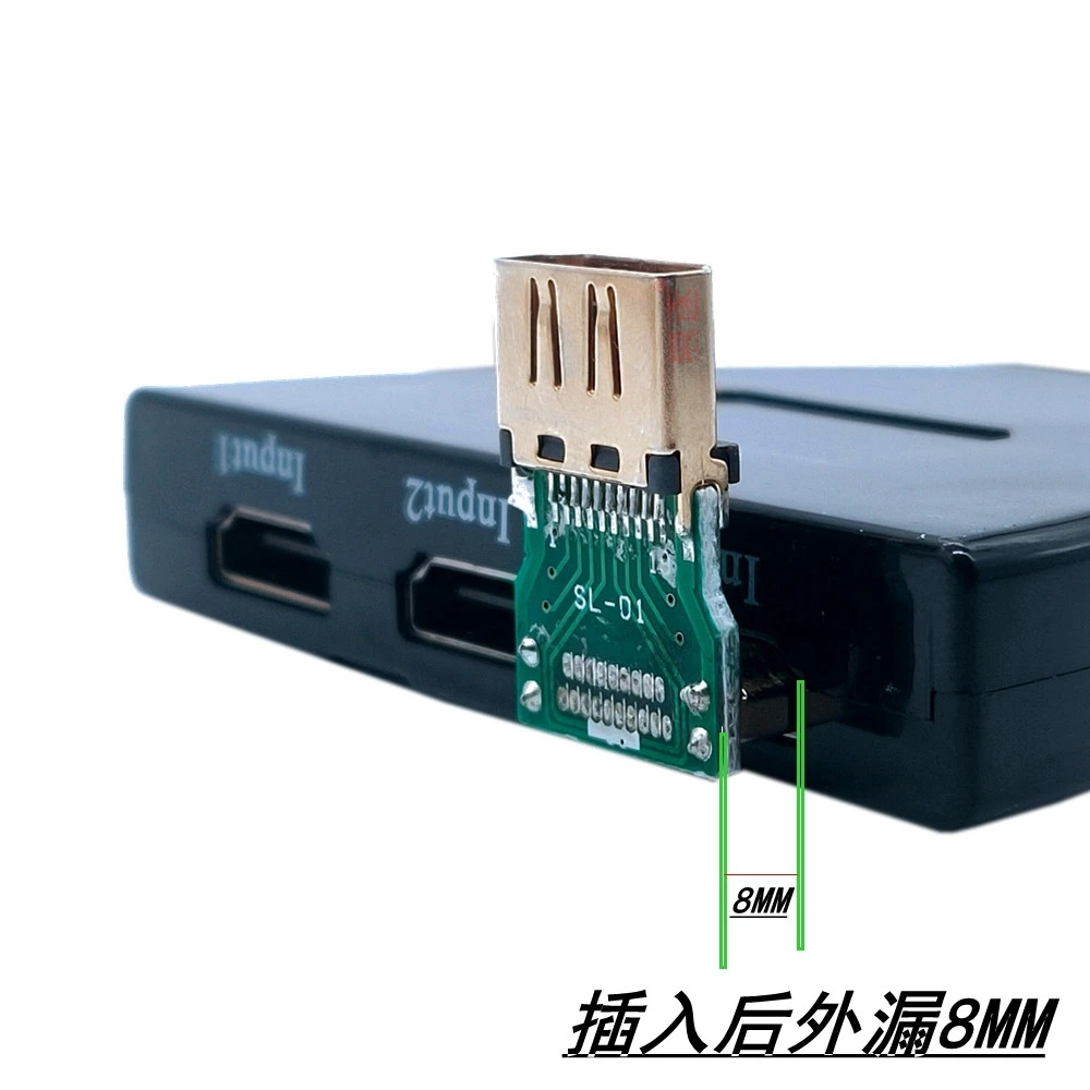 PCB HD 호환 여성 직각 커넥터 어댑터 90도 Extender 1080P HDTV 도매 Dropship