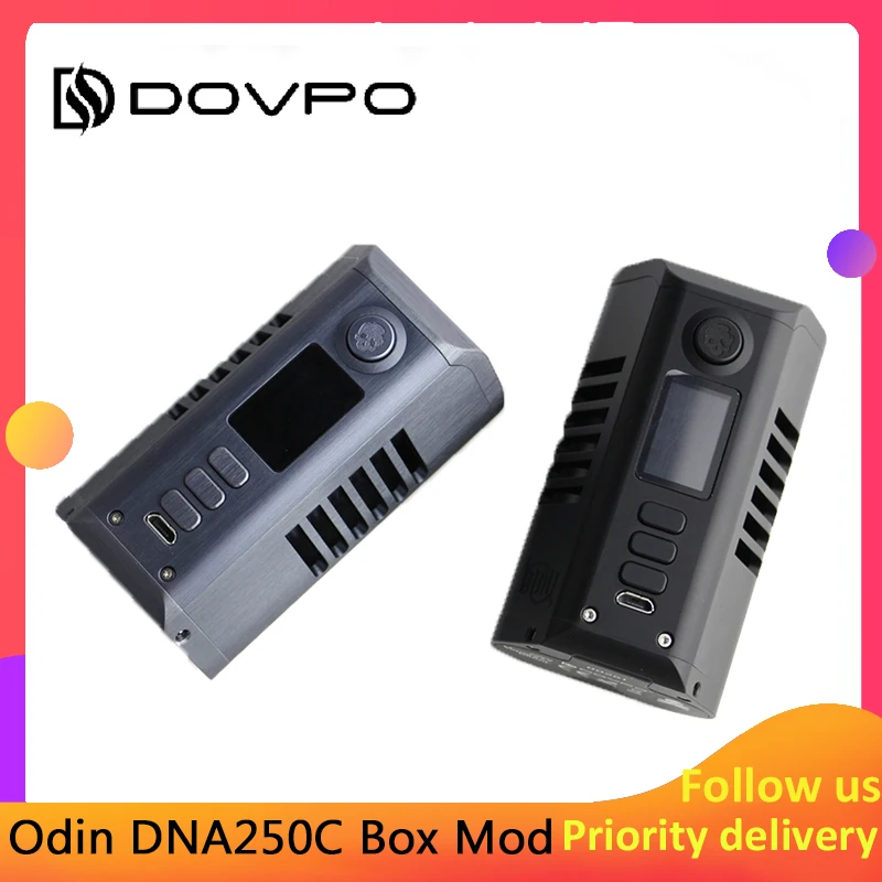 

Pre-order New design Dovpo Odin DNA250C Box Mod powered by dual 21700 batteries fit Atomizer 510 Thread vape tank E-cig Mod