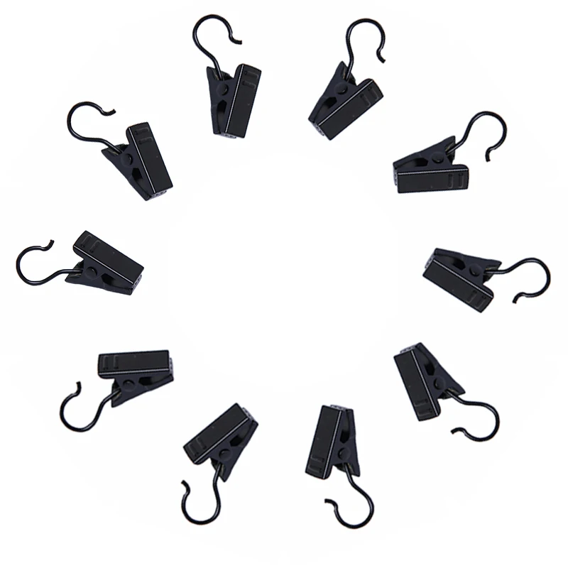 

New 20pcs Hooks For Voile Drapery Curtain Clips Hanging Accessories High Quality Parts Durable Iron Sturdy Metal New