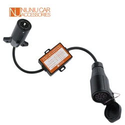 Connecteur électrique de remorquage USA 7 à EUR 13 broches, pièces de convertisseur de lumière de remorque, prise de lame, séparation du Signal d'arrêt/frein à 7 voies 