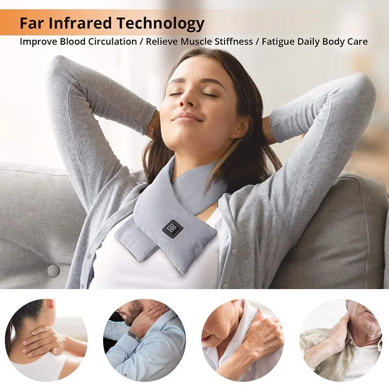 Heating Scarf The Best Gift For Your Parents Neck Warmer with 3 Modes Washable B99