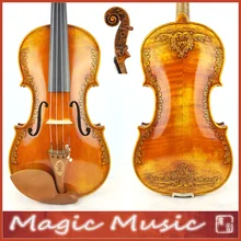 Выбранная страд королевская скрипка "Fleur de Lys" размер 4/4#2168, уровень концерта, с красивыми ручной работы, Бесплатный чехол с бантом канифоль