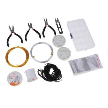 

DIY Jewelry Making Tools Sets Pliers Scissor DIY Mixed Color Beading Kits