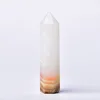 1pc Natural Crystal Point Afghan White Jade Healing Obelisk Quartz Wand Ornament for Home Decor Reiki Energy Stone Pyramid gift 6