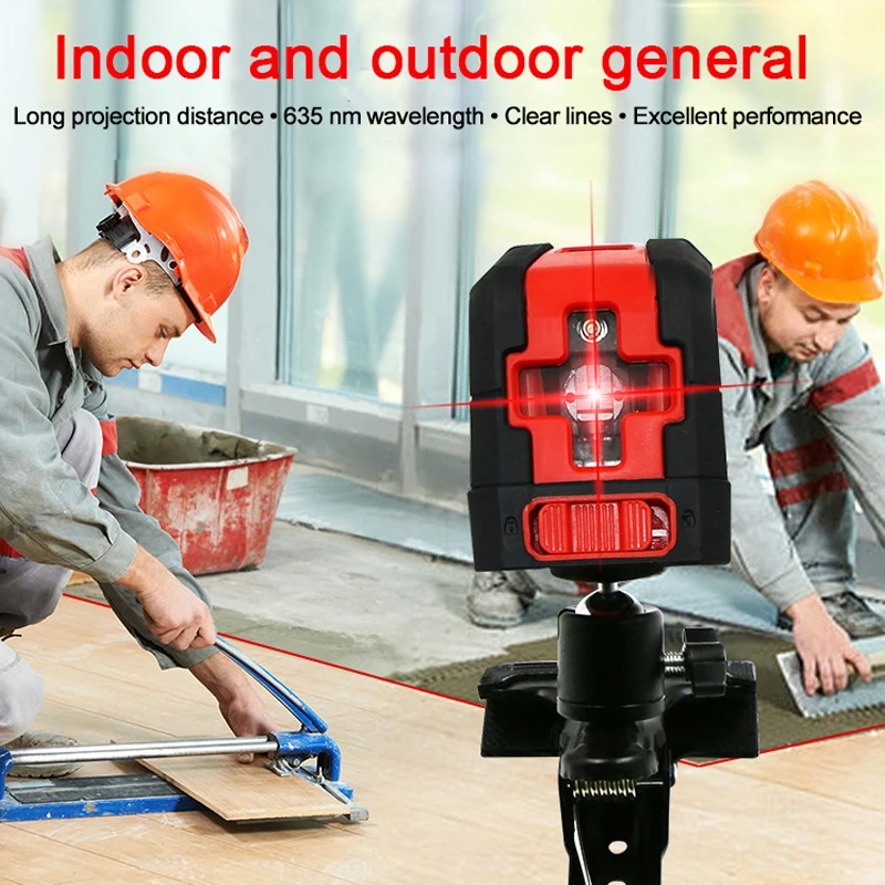 

360 degree Self-leveling Red Laser Level Device 180 degree Slant Line Leveling Instrument cross line to send the base