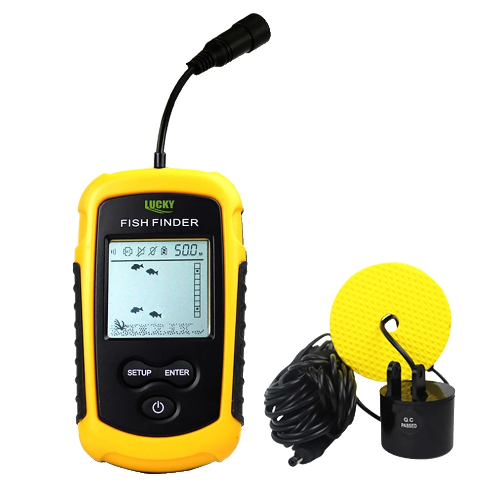 

Portable Fish Finder Sonar Sensor Transducer Detector 100m Water Depth Fishing Tools Echo Sounder Fishing Finder Sea Fish Alarm