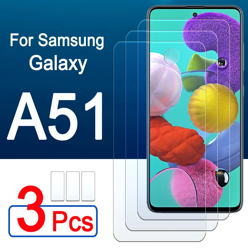 galaxy a51 Protective Glass on for samsung a 51 51a screen protector armor sheet tempered glas film samsunga51 galaxya51 1-3pcs afbeelding