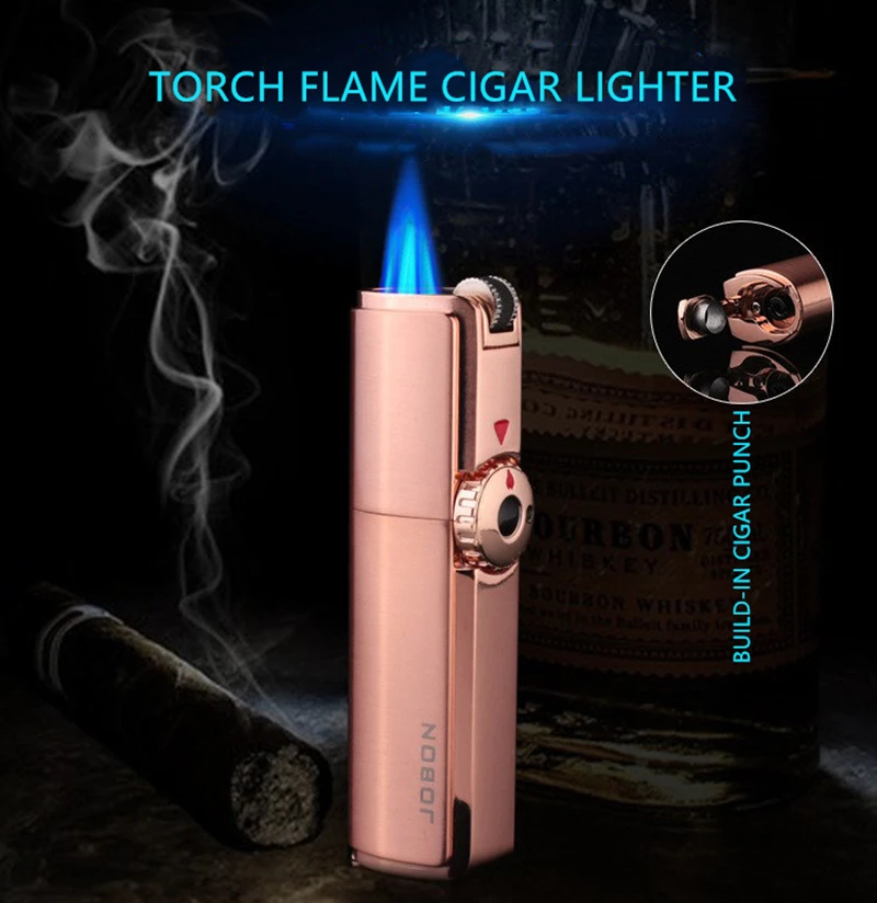 Тройная Зажигалка Jobon трехструйная газовая зажигалка для сигар турбо