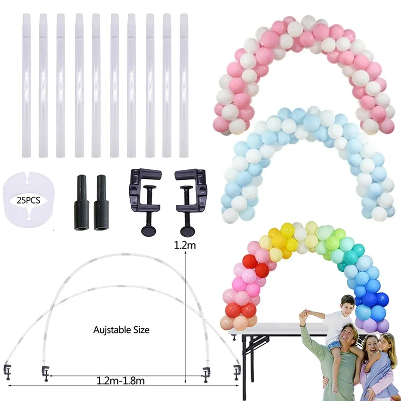 Ballons Accessories 1 Set Balloons Stand Holder Column Stick Balloon Arch Baloon Chain Birthday Baby shower Wedding Party Supply