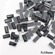  5x10mm Glass Crystals Flatback Rhombic Shape Glue-back Iron on Hotfix Rhinestones Crafts Garment Rhinestones Stones and crystals 