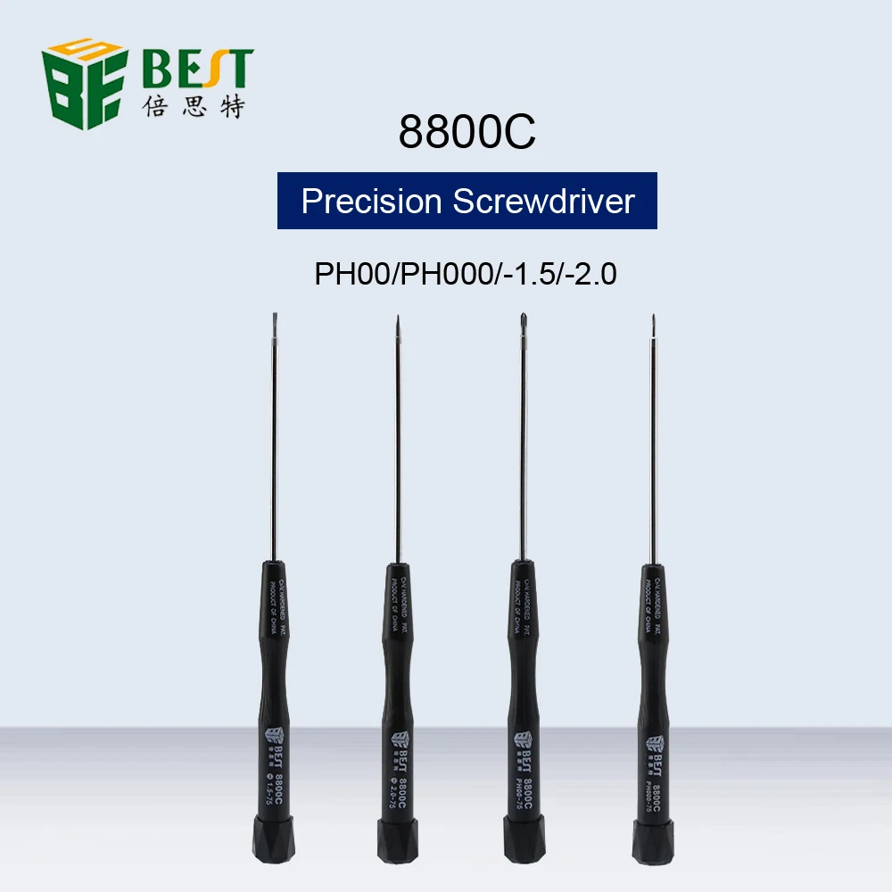 BST-8800C 1 шт. Магнитная отвертка PH00 PH000 1,5 2,0 шлицевая плоская головка для ноутбука часы очки Мобильный телефон ремонт инструменты