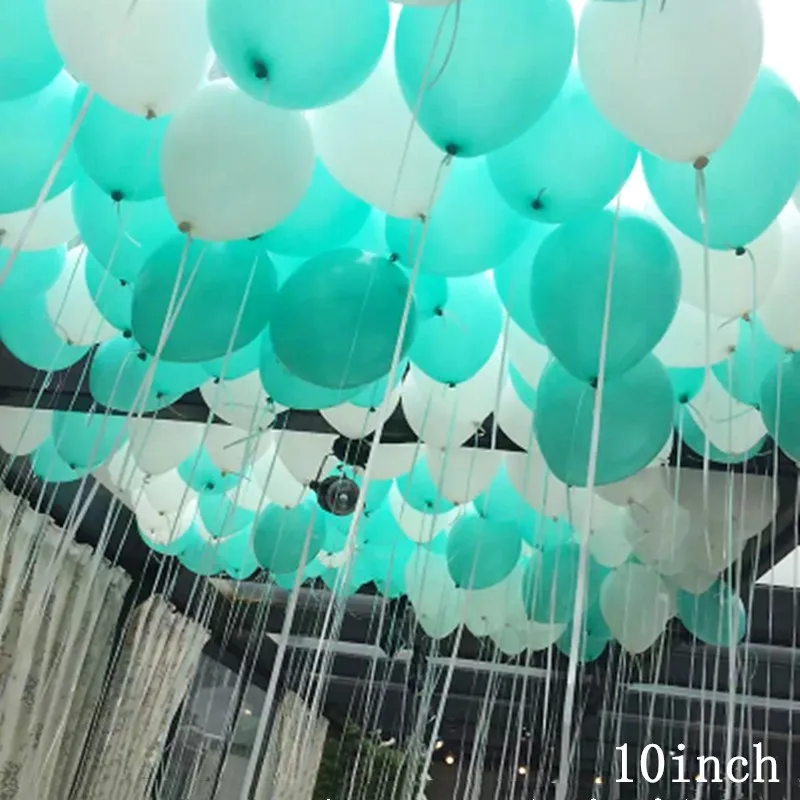 12 шт. 2,2/3,2g синий Тиффани синий латексные воздушные шары на день рождения свадебное украшение Гавайская тема украшения свадебные шары для украшения - Цвет: as picture
