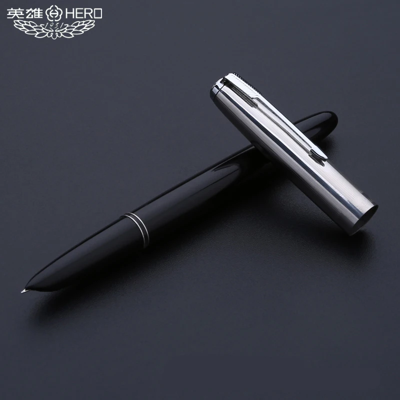 

10PCS Hero 616 Classic Fountain Pen Set Vintage Stainless Steel Cap Authentic Quality Extra Fine 0.38 Ink Pen Writing Gift Set
