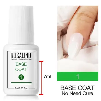 

ROSALIND 7ml Nail Dipping Powder System Base Top Coat Brush Saver Activitor Nail Gel primer Long Lasting Soak off UV Gel