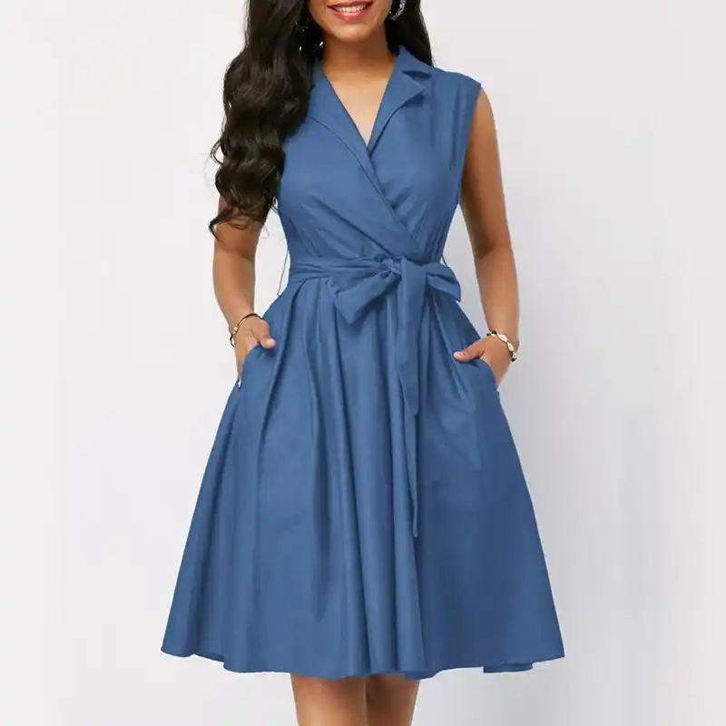 navy blue casual dress plus size