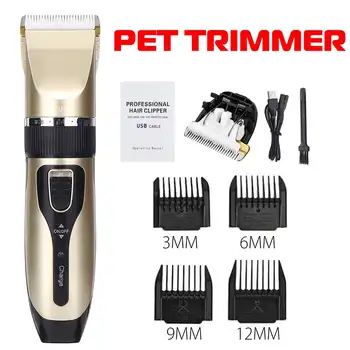 

Professional Pet Cat Dog Clipper Grooming Electric USB Rechargeable Hair Trimmer Kit