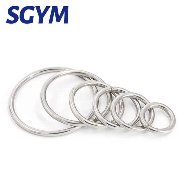 Metal Round Welded O Rings Thick:3mm-16mm / OD:15mm-100mm Stainless Steel  Ring 