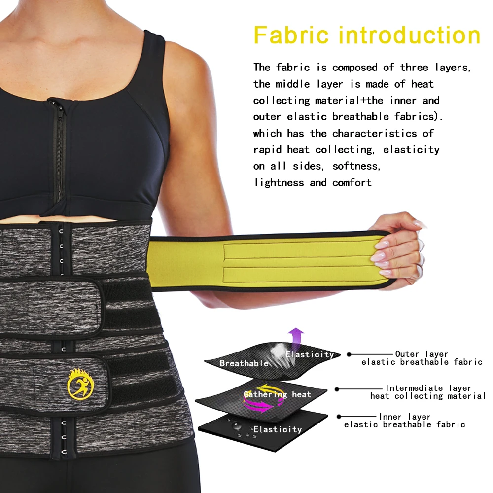 LAZAWG Womens Neoprene Sweat Waist Cincher Weight Loss Sweat Control Fajas Sauna Firm Body Shaper Fajas Waist Trainer Belly Band tummy tucker for women