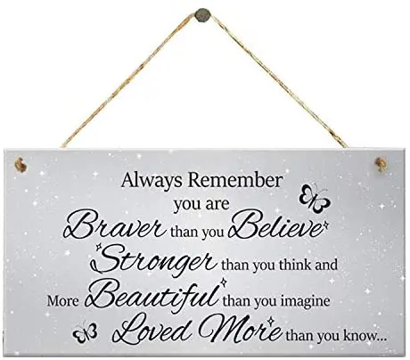 Show Inspirational Livingroom Bedroom Wall Decor Always Remember You are Braver Stronger More Beautiful Loved Than Know | Дом и сад