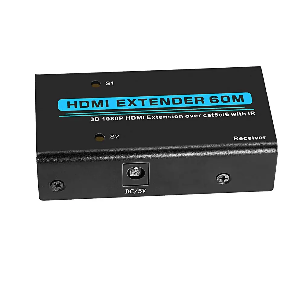 Цифровой hdmi-удлинитель Протокола по одному Cat5e/6 с поддержкой IR 60M HD видео аудио 1080P HDCP совместим с VGA/SVGA/XGA/SXGA/UXGA