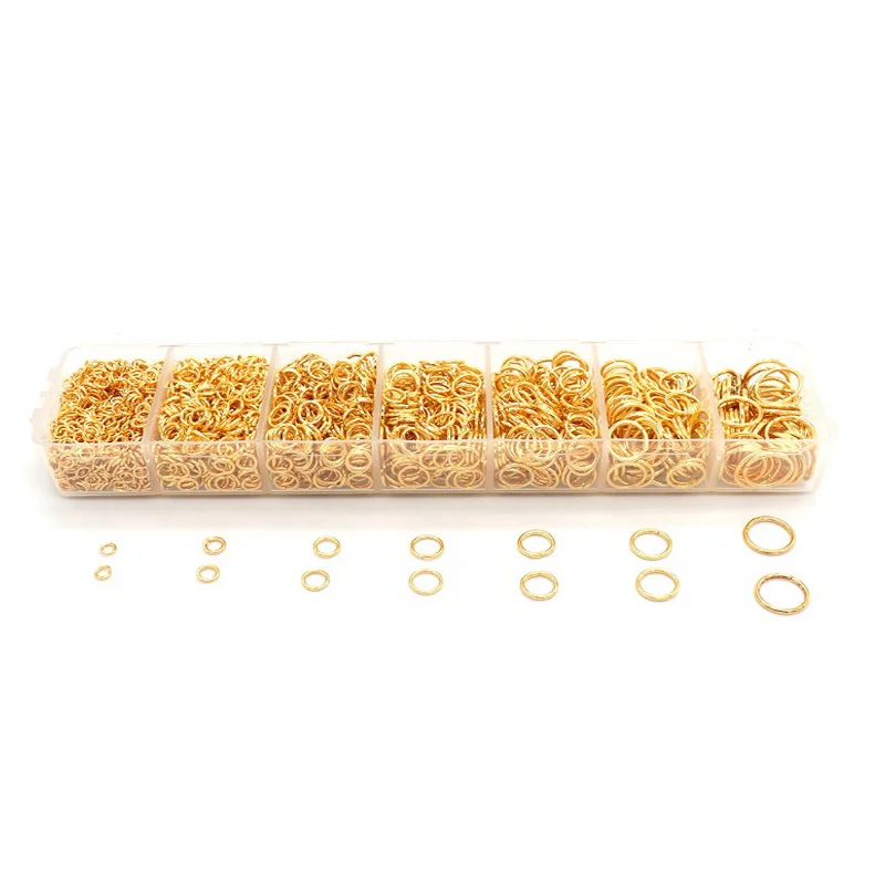 1500Pcs/Box Open Jump Rings 3mm 4mm 5mm 6mm 8mm 10mm Single Loop Split Rings DIY Jewelry Making Findings Connector