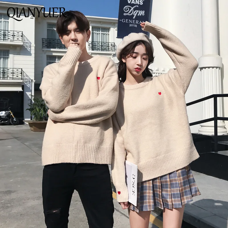 Осень Зима мягкий свитер крутой милый женский и мужской уличная одежда парный