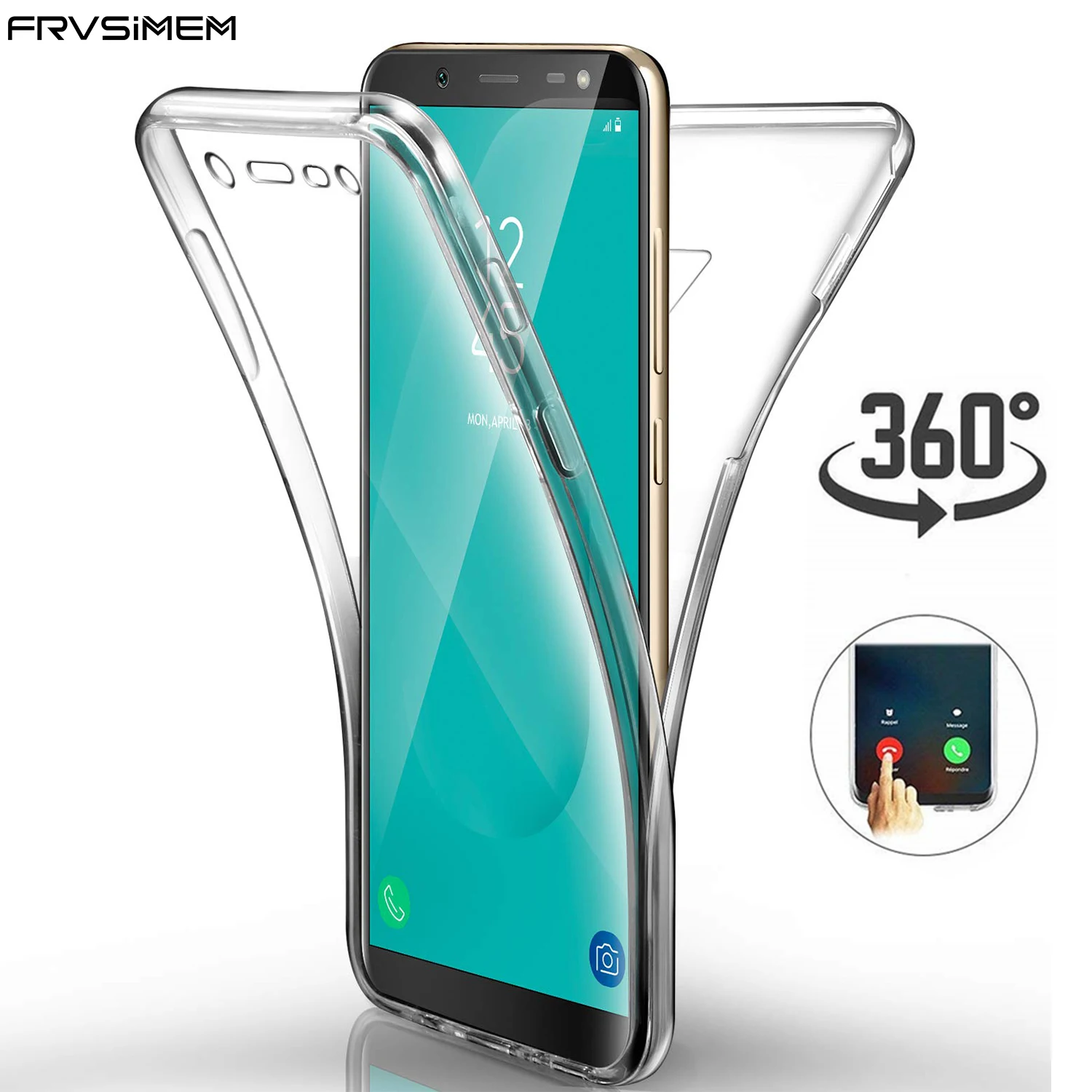 Double Silicone Case For Samsung Galaxy S7 Edge S8 S9 Plus S10 S10e A6 A8 A7 2018 J3 J4 J5 J6 J7 Neo Prime 2017 J2 Pro 360 | Мобильные
