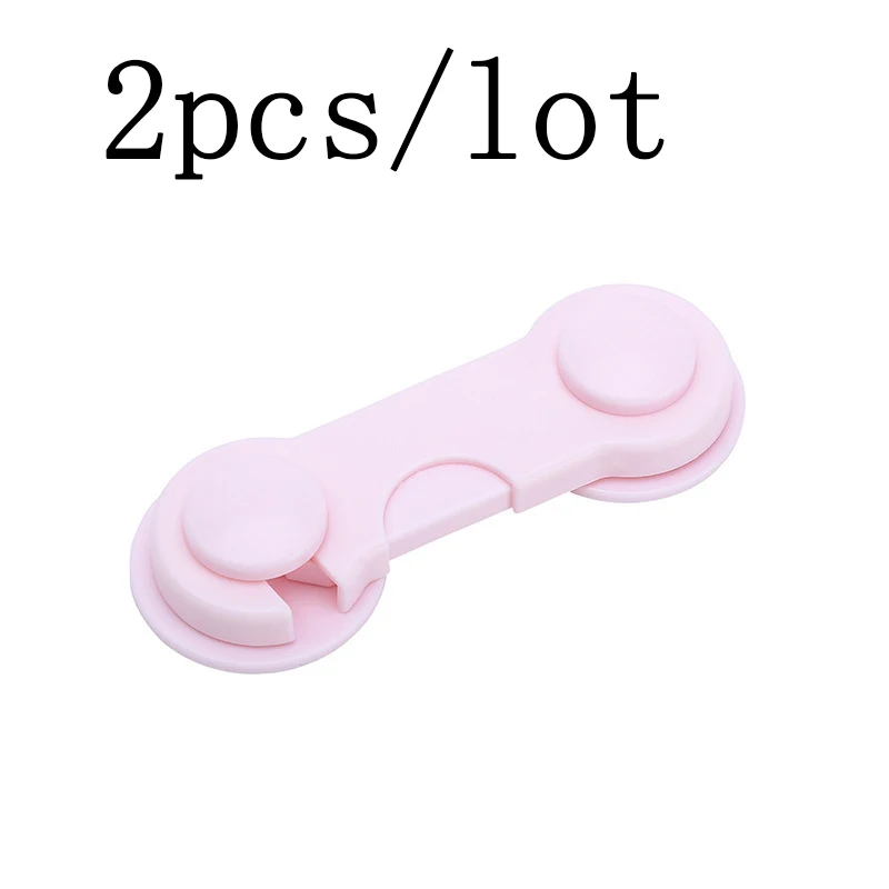 2pcs pink 2 шт/10 шт/5 шт./лот, защита для детей, безопасный замок для окна, двери, детский холодильник, безопасный шкаф, шкаф, пластиковые ящики для детей - Цвет: 2pcs pink