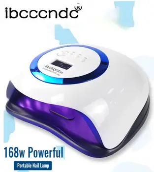 

Ibcccndc 168W UV Lamp 42LED Nail Lamp Upgrade Manicure Lamp Nail Gel Dryer Lamp Professional Nail Material Cabin UV LED Nail Gel