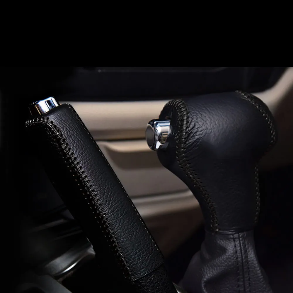 

For Kia Sportage R Cerato K3 K5 Sorento 2011 2012 2013 2014 2015 Leather Car Gear Shift Knob Head Covers Hand Break Case
